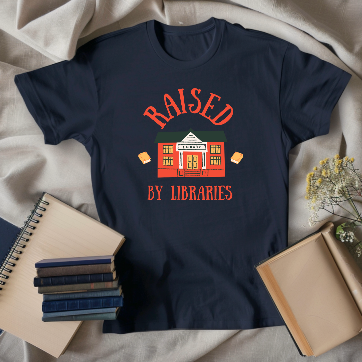 Raised by Libraries, Premium Unisex Crewneck T-shirt