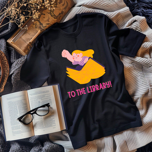 To the Library, Premium Unisex Crewneck T-shirt