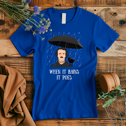 When it Rains it Poes, Premium Unisex Crewneck T-shirt