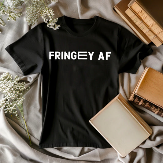 Fringey AF, Fringe Press, Premium Unisex Crewneck T-shirt