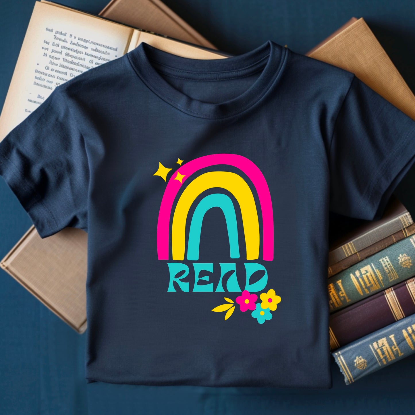 READ with a Rainbow, Premium Unisex Crewneck T-shirt