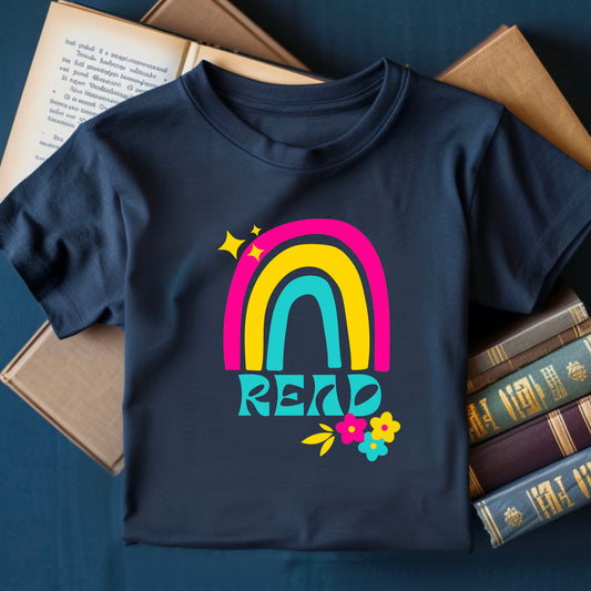 READ with a Rainbow, Premium Unisex Crewneck T-shirt