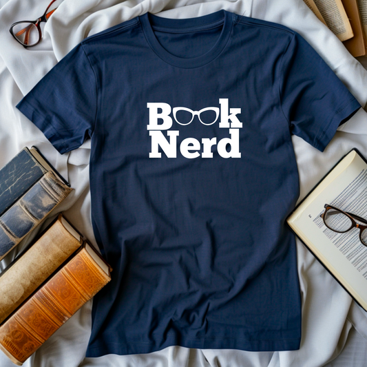 Book Nerd (Cateye Glasses), Premium Unisex Crewneck T-shirt