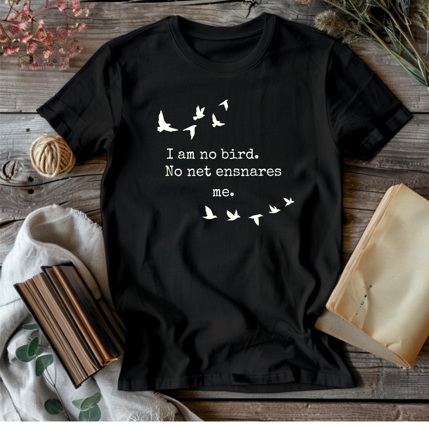 I am No Bird, No Net Ensnares Me, Jane Eyre, Premium Unisex Crewneck T-shirt