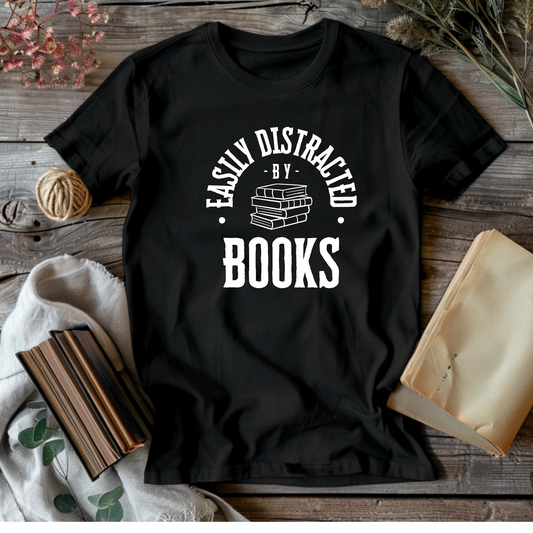 Easily Distracted by Books, Women's Premium Relaxed T-Shirt