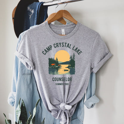 Camp Crystal Lake Counselor Tshirt, Friday the 13th Shirt,  Unisex Crewneck T-shirt