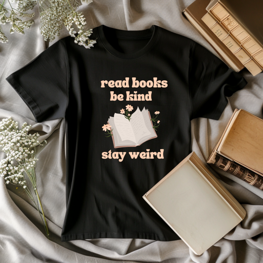 Read Books, Be Kind, Stay Weird, Premium Unisex Crewneck T-shirt