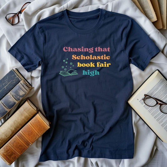 Chasing that Scholastic Book Fair High, Women's Premium Relaxed T-Shirt