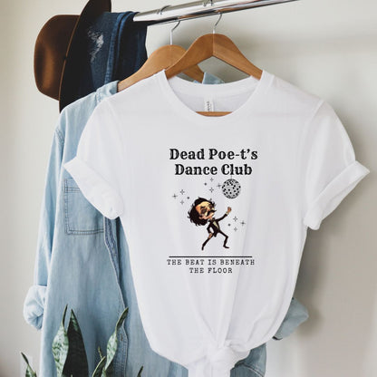 Dead Poe-t's Dance Club, Edgar Allan Poe, Soft Cotton Unisex Crewneck T-Shirt