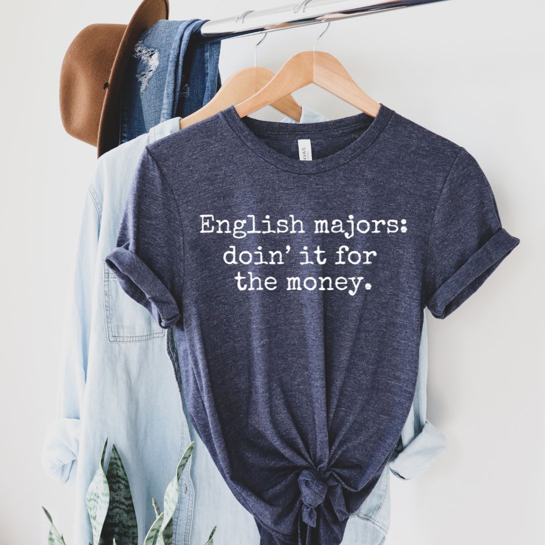 English Majors, Doin' it for the Money, Premium Unisex Crewneck T-shirt