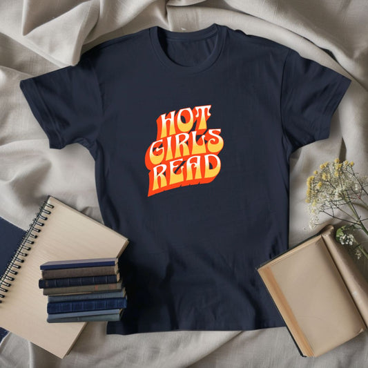 Hot Girls Read, Women's Premium Relaxed T-Shirt
