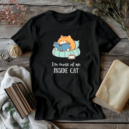 I'm More of an Inside Cat, Premium Unisex Crewneck T-shirt