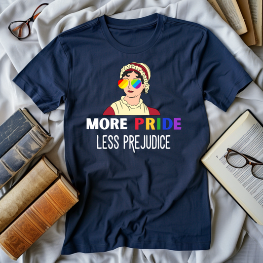 More Pride Less Prejudice, Jane Austen, Premium Unisex Crewneck T-shirt