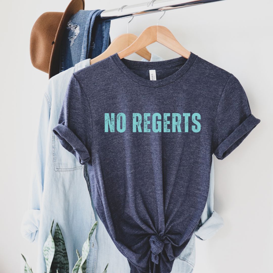 No Regerts, Soft Cotton Unisex Crewneck T-Shirt