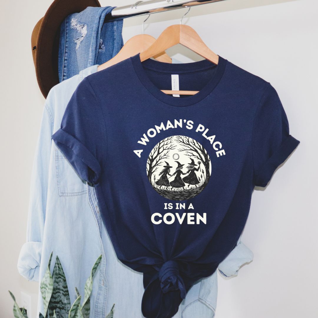 A Woman's Place is in a Coven, Premium Unisex Crewneck T-shirt