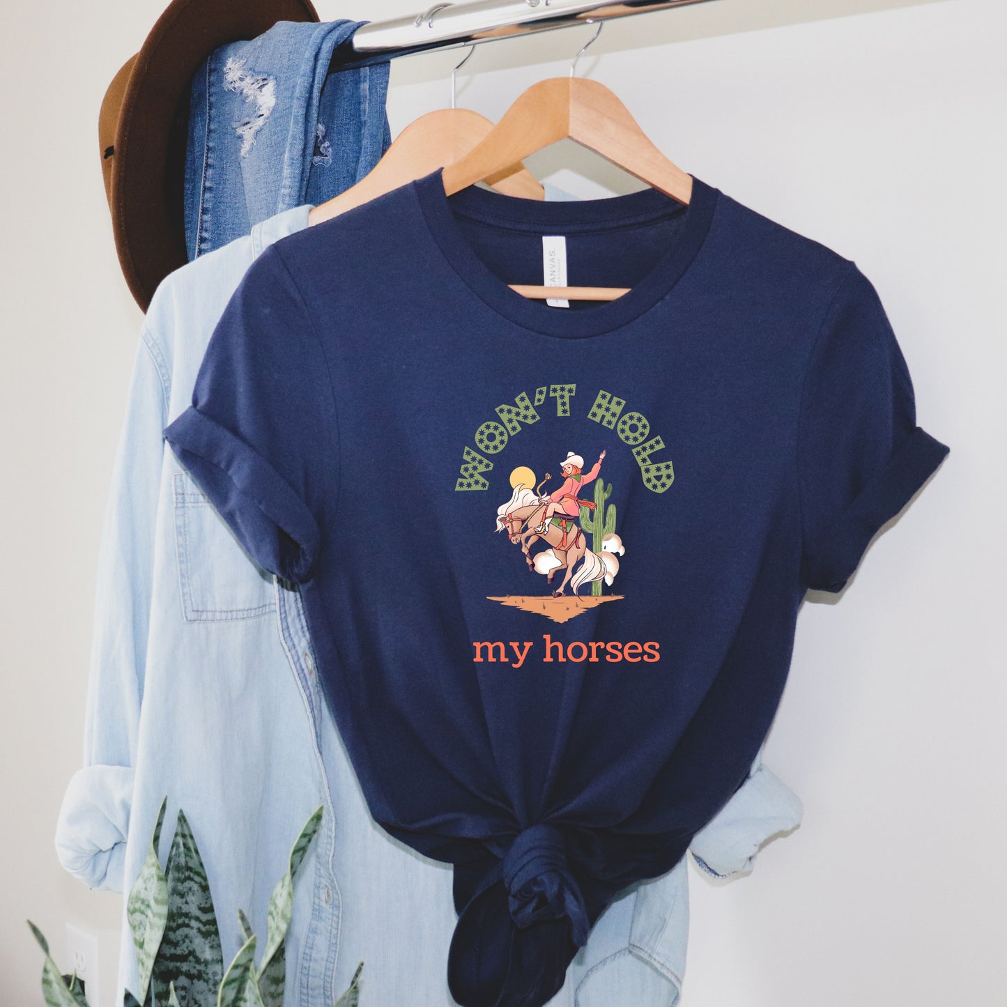 Won't Hold My Horses, Premium Unisex Crewneck T-shirt